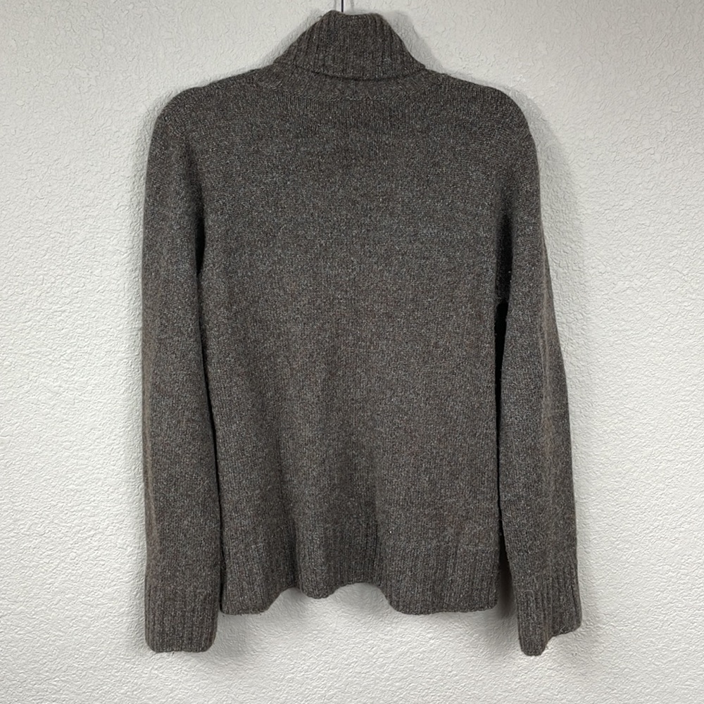 SOLD - Loro Piana Cashmere Turtleneck Sweater Marled Brown Knit Mens Sz 48 Small - Picture 3 of 13